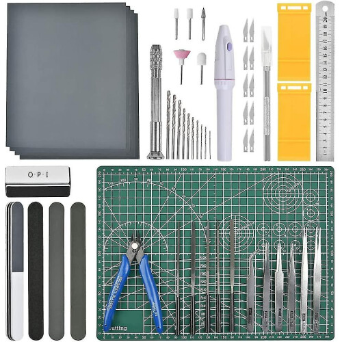 Professional 43 Pcs Gundam Model Tools Kit Hobby Building Tools Craft Set Gundam Modeler Basic Tools For Basic Model Building, Repairing And Fixing