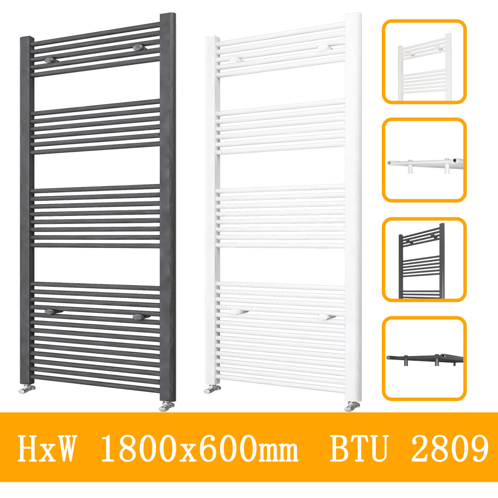 (white, 800x450mm) Stylish Straight Towel Rail HeatingTowel Radiator