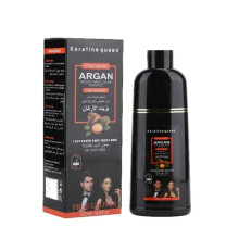 Keratine Queen Argan Speedy Hair Color Shampoo Natural Black 420ml | 100% Cover Grey White Hair | Fast-Acting Color Shampoo for Glossy, Vibrant Hair