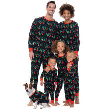 (Picture color, Dad M) Parent-child Printed Christmas Parent-child Pajamas And Home Clothes