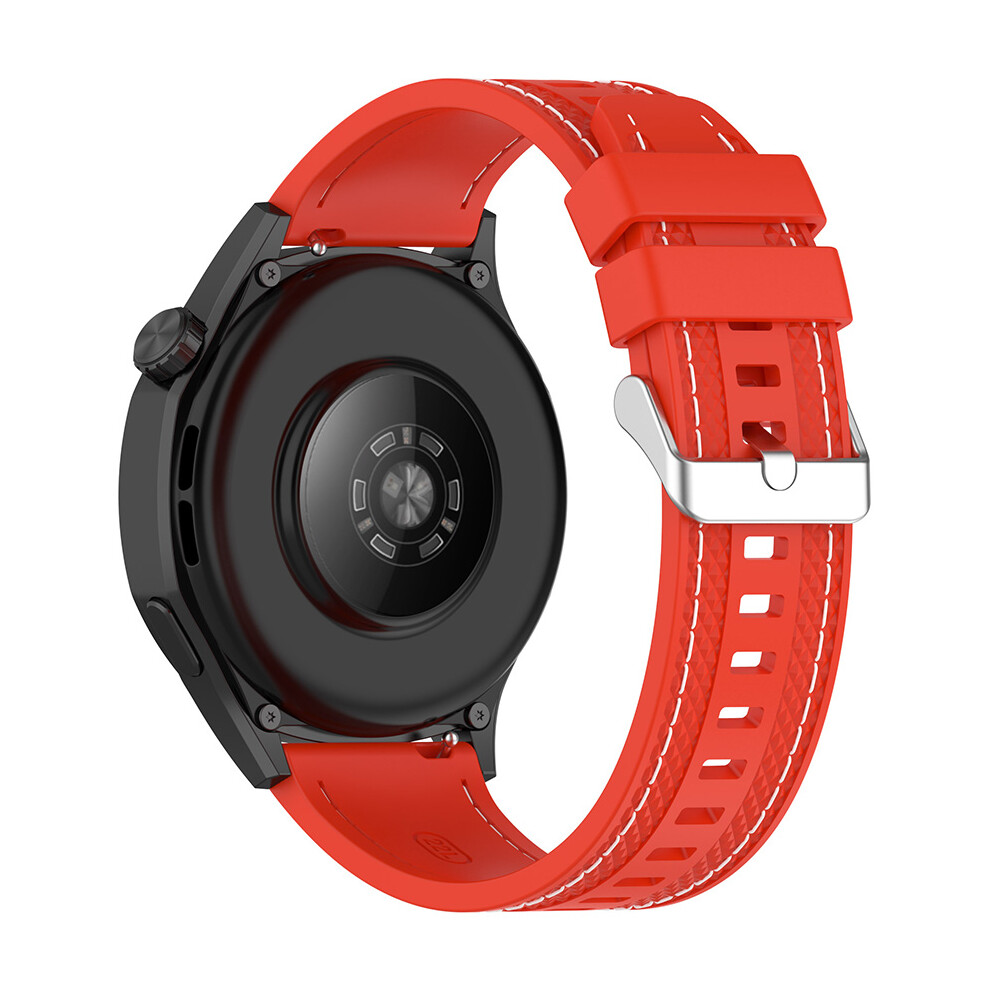 (Red) Watch Strap Stitching Strap Stitching Silicone Strap Accessories For Xiaomi /Redmi /Huawei/Coros/Amazfit/Garmin Red,Not,Specified 606096966598