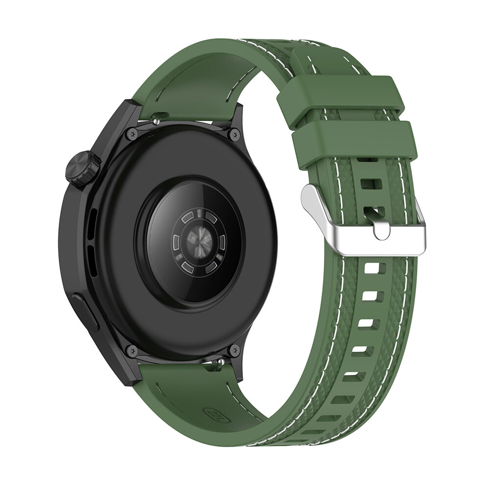 (Spruce Green) Watch Strap Stitching Strap Stitching Silicone Strap Accessories For Xiaomi /Redmi /Huawei/Coros/Amazfit/Garmin Green,Not,Specified 606096966642