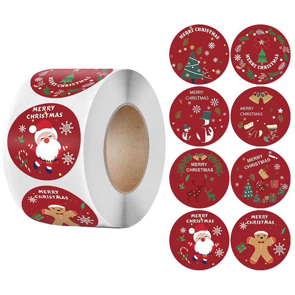 (QY1582-100pcs) 100-500pcs Merry Christmas Stickers Christmas Theme Seal Labels Stickers For Diy Gift Baking Package Envelope Stationery Decor-image-OPC-PFRWRB7-NEW