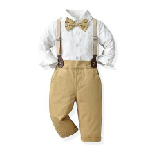 (110cm, Khaki) Baby Boys Suit Outfits, Boys Gentleman Outfits Suit Set, , 3 Months - 14 Years