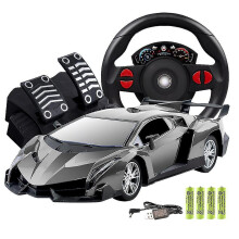 (A) 1:12 Remote Control Sports Car Models Steering Wheel Gravity Sensing Four-way Remote Control Racing Car Model Toy