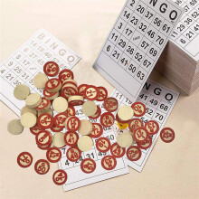 Bingo Cards For Adults And Kids, Classic Bingo Paper Game Cards With 40 Bingo Number Cards And 75 Chess Pieces, Fun Social Games