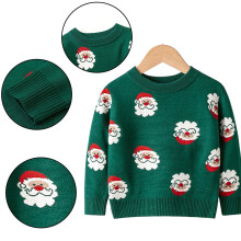 (pink, 3-4Y) Esaierr Kids Toddler Baby Christmas Santa Claus Sweater Warm Soft Pullover Knit Sweater Cartoon Xmas Knitwear Jumper for Girls Boys