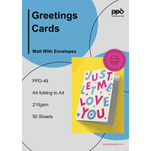 PPD Inkjet Matt Greeting Card with Envelope, A4 210 g/m² - 50 sheets