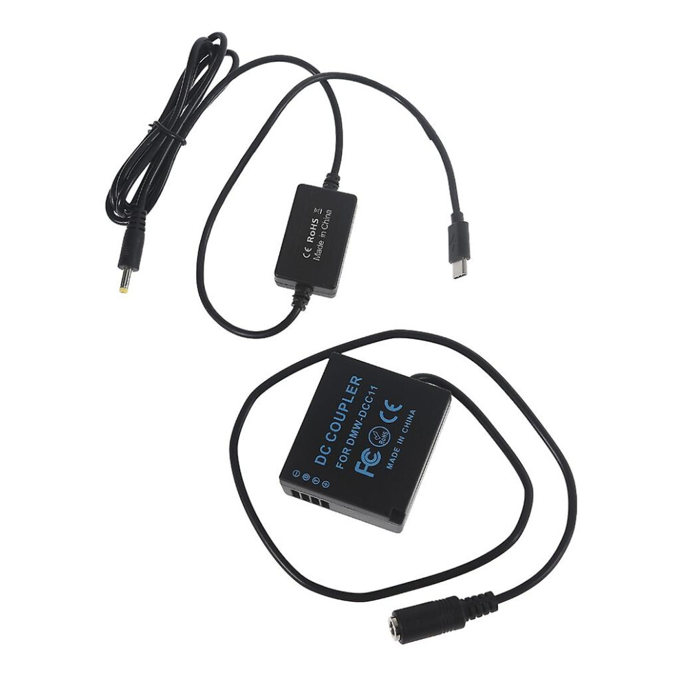 Usb Type-C Cable Ac8 Dmw-Blg10 Ble9 Dcc11 For Dc Coupler Pd Adapter For Lumix Dmc-Gf6 Gf5 Gf3k Gx7 S6 S6k Gx80 Gx85 7364070346523