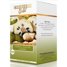 Caribbean Gold Herbal tea moringa, soursop, ginger Pack of 2