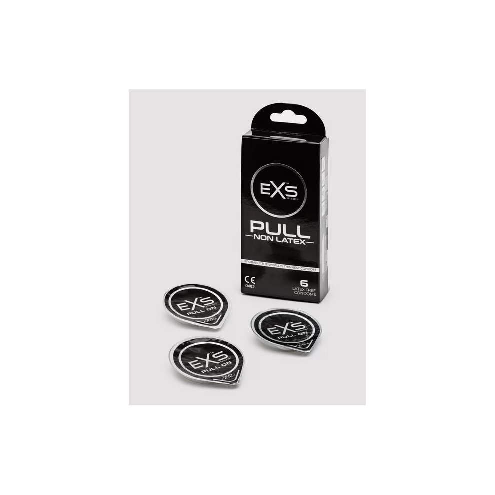 6 x EXS Pull Non-Latex Condoms | Thinnest Quality Condoms | 0.008mm Thickness
