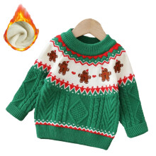 (green, 6-7Y) MXIEZI 1-7 Years Old Boys Girls Cartoon Knit Top Christmas Sweater for Baby Pullover Knitted Jumper Bottoming Shirt Kids Fall Winter Warm Knit Sweater