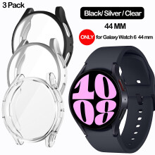 For Samsung Galaxy Watch 6 44mm Case, 2 In 1 Design Full Coverage Galaxy Watch 6 44mm(2023) Tpu Cover Screen Protector For Samsung Smart Watch 6 44mm