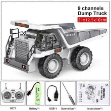 (champagne) 2.4Ghz 6 Channel 1:24 RC Excavator toy RC Engineering Car Alloy and plastic Excavator RTR For kids Christmas gift Robotic Toys