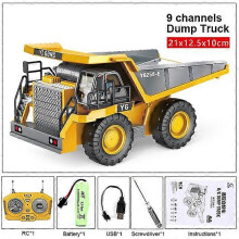 (Light Green) 2.4Ghz 6 Channel 1:24 RC Excavator toy RC Engineering Car Alloy and plastic Excavator RTR For kids Christmas gift Robotic Toys