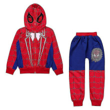 (4-5 Years) Kids Boys Spiderman Hoodie Tops Pants Set Clothing Set Casual Clothes