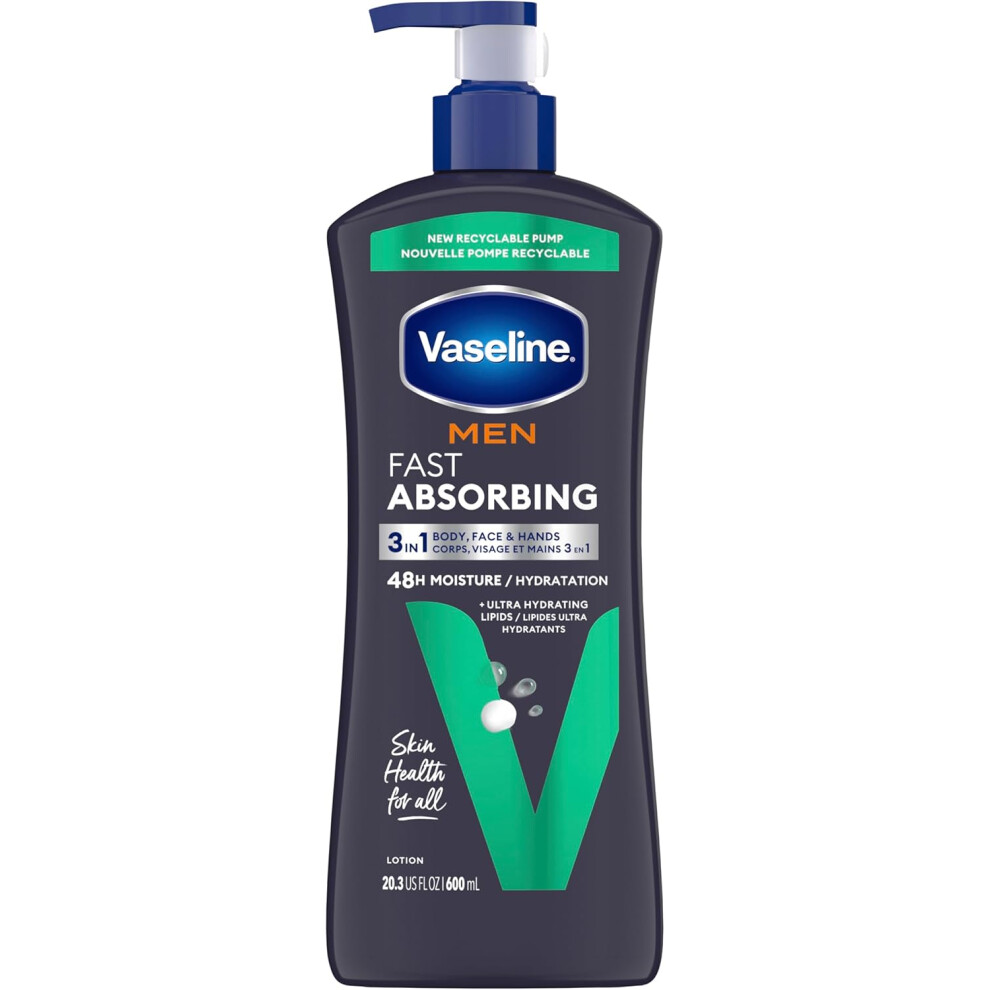 Vaseline Men Body & Face Lotion - 20.3 US FL OZ