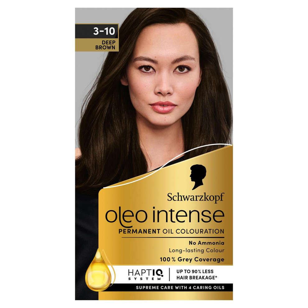 Schwarzkopf Oleo Intense Permanent Oil Colour Hair Dye 3-10 Deep Brown