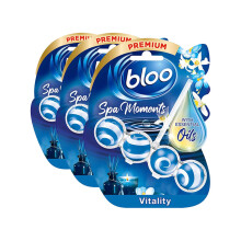 Bloo Toilet Rim Block Spa Moments Vitality Essential Oil 50g 3 Pack