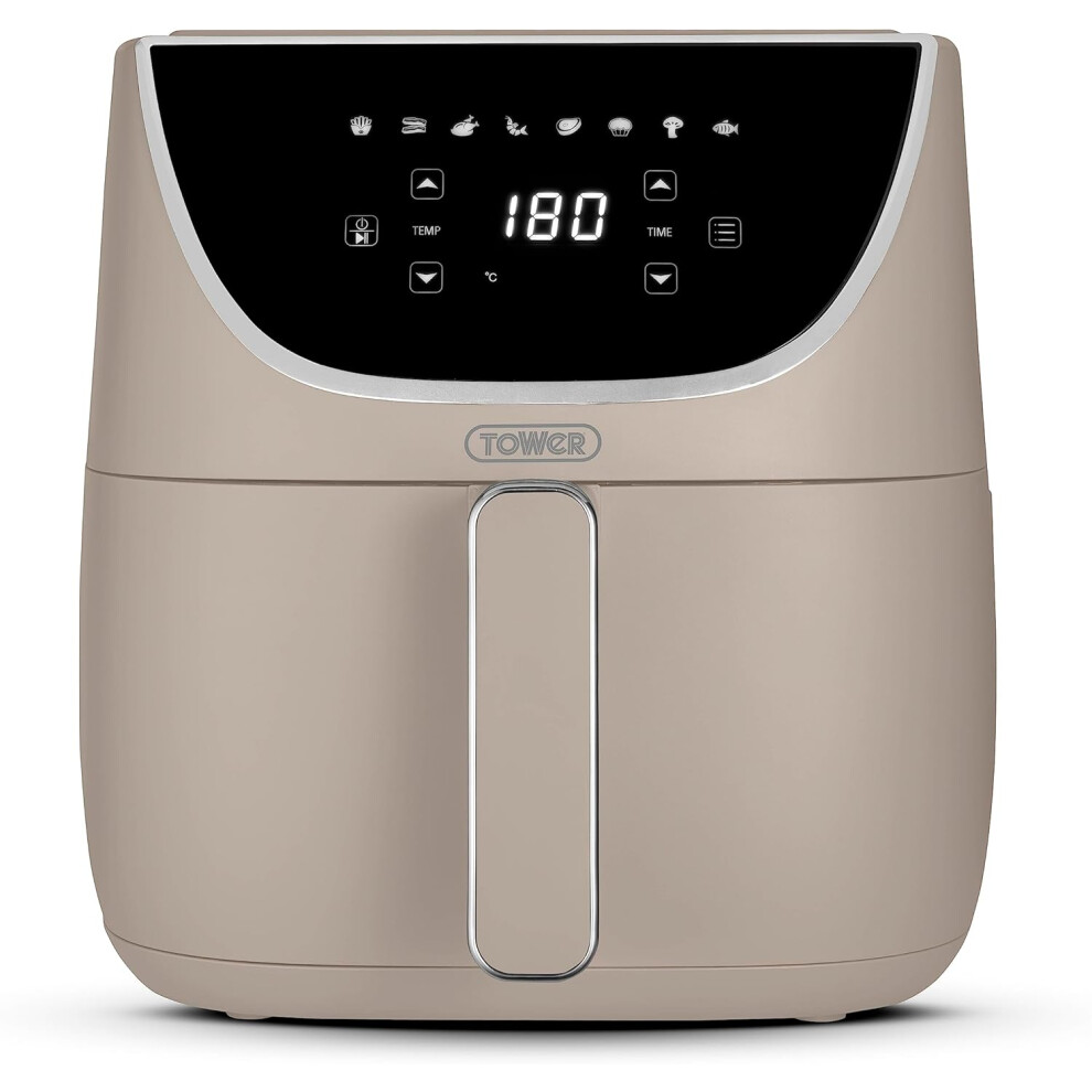 (6L, Latte) Vortx Air Fryer with Digital Control Panel, 1700W, 6L, Latte