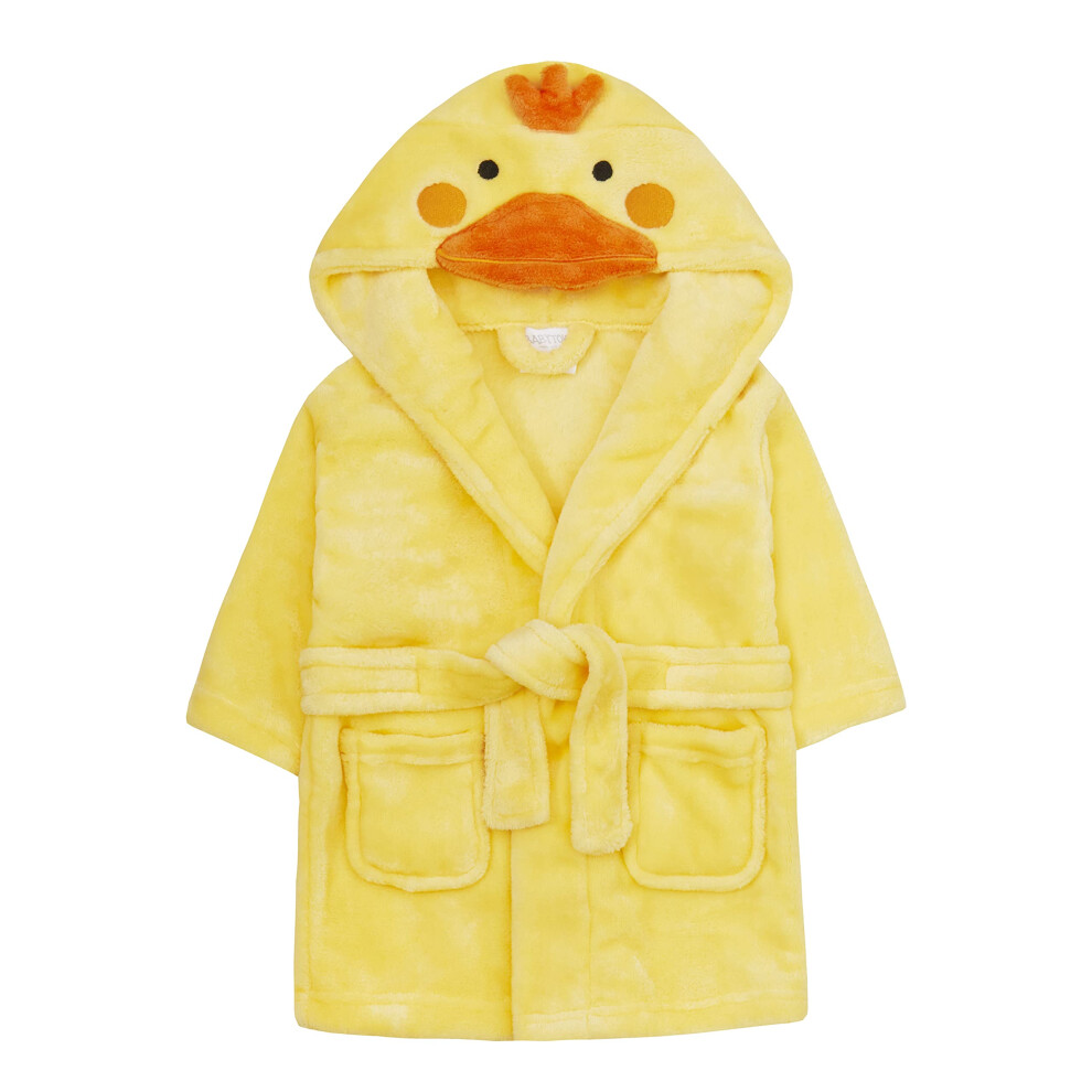 (Duck, 0-6 Months) Metzuyan Baby Girls & Boys Plush Fleece Animal Dressing Gown 0-24 Months-image-OPC-PFRXPZ9-NEW