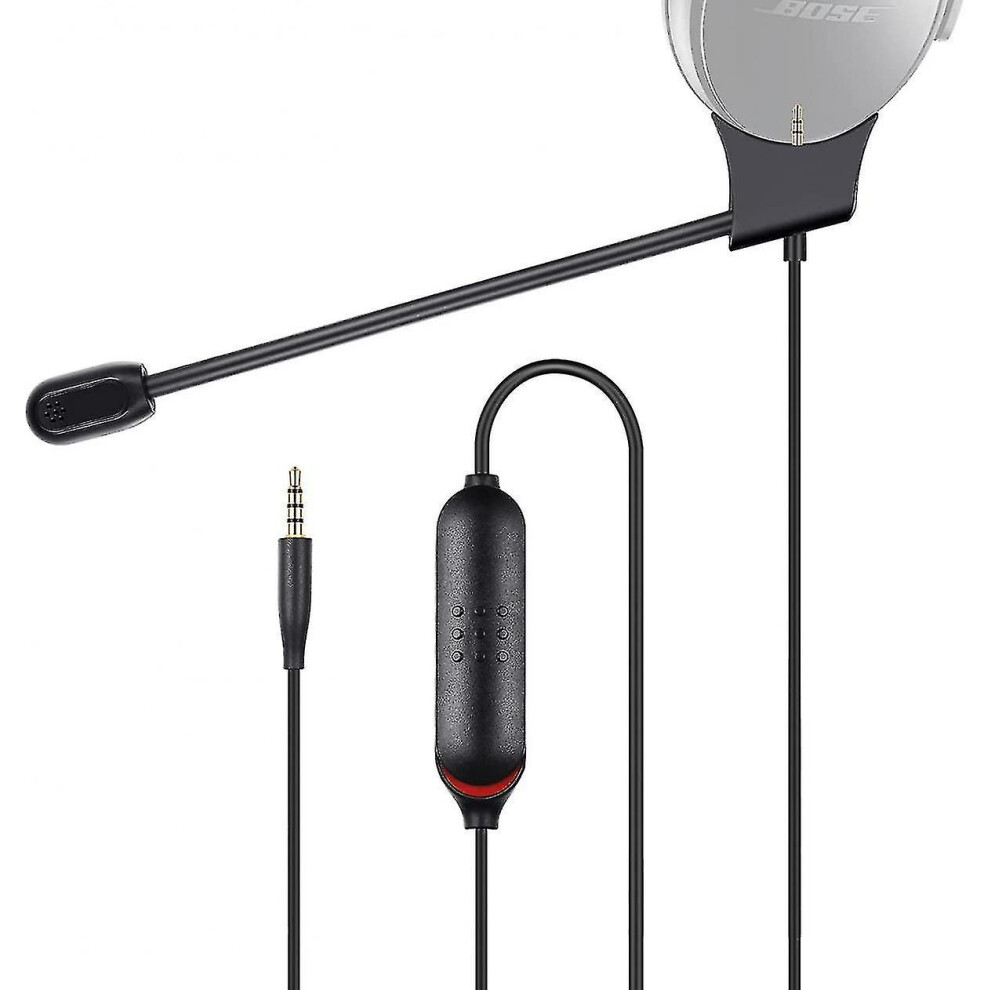 For Qc35 Mic Replacement For Bose Quietcomfort 35 Bluetooth Wireless Noise Cancelling Headphone, Detachable Boom Microphone Cable With Mute Switch Wor 7364070370436