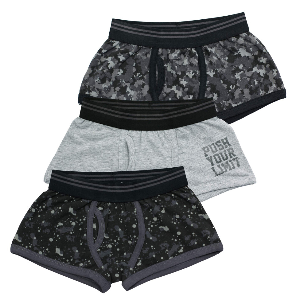 (Black 3 Pairs, 4-5) Kids Boys Trunks Fit Boxers Cotton Rich Boxer Shorts Underwear Age 2-13 Years