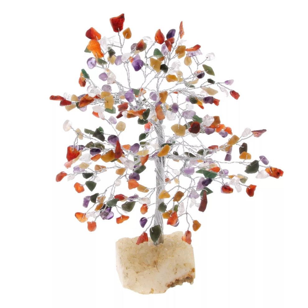 (7 Chakra 19.5cm) Chakra Crystal Tree, Tree of Life 300 Stone Crystal Base Healing Spiritual Gift-image-OPC-PFRZJNG-NEW