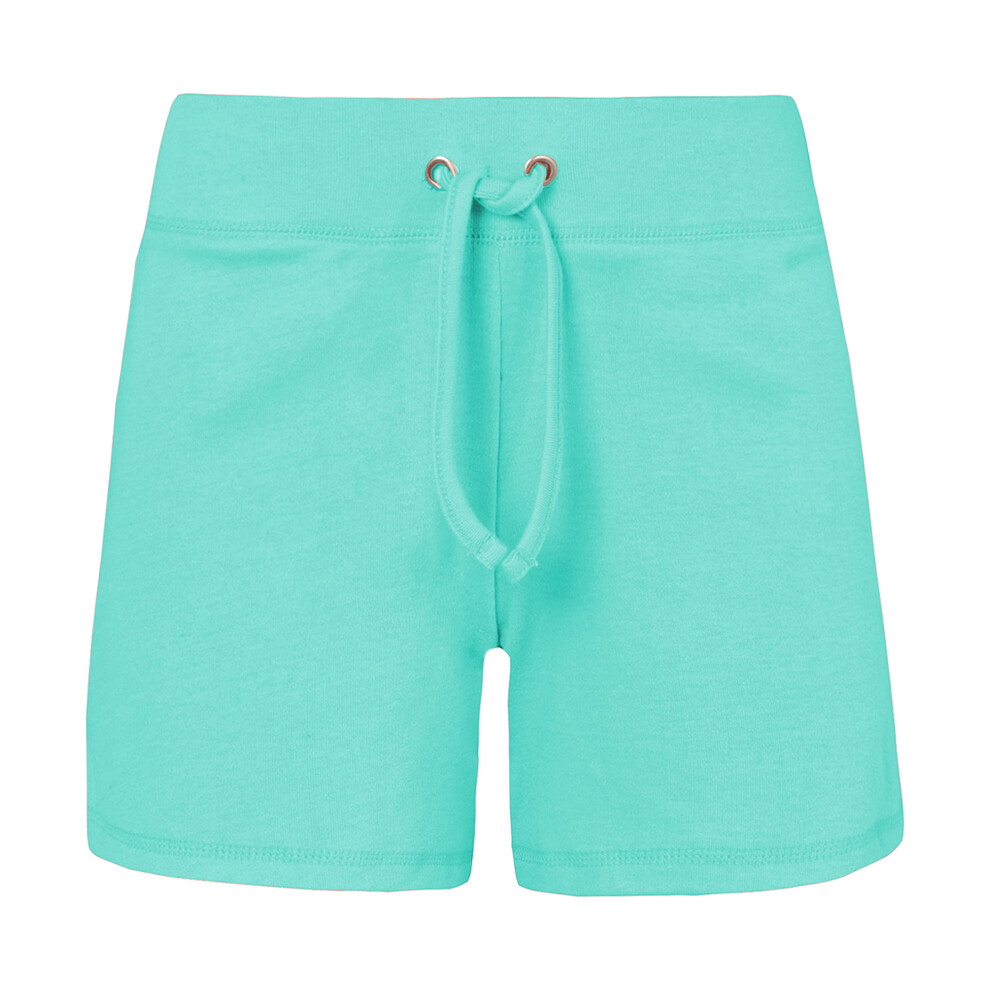 (Mint, S) Womens Ladies Girls Jersey Short Cotton Elasticated Waist Drawstring Soft Stretchy Summer Loungewear Sports Yoga Beach Holiday Hot Pants S M L Xl ...