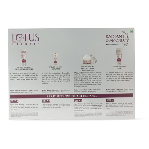 Lotus Herbals Radiant Diamond Facial Kit Multi Use 1