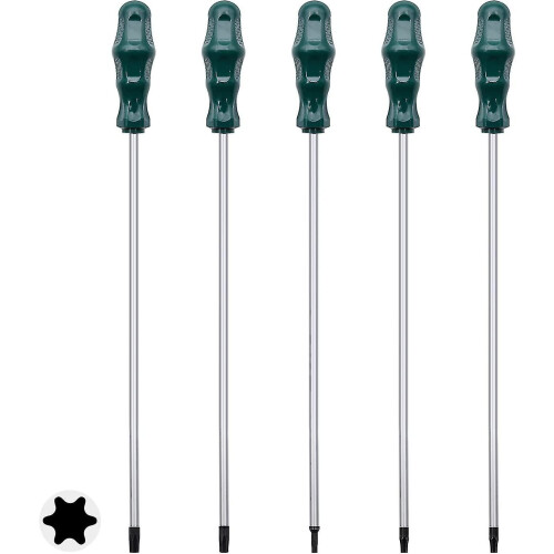 Extra Long Torx Screwdrivers Set, 5pcs 12in Magnetic Torx Screwdrivers Set, T15 - T30 (t15,t20,t25,t27,t30) Magnetic Torx Driver Star Screwdrivers Set
