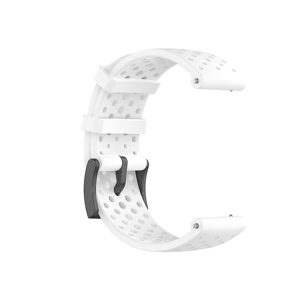 (White) For Suunto 9 Breathable Silicone Watch Band White 7364070384365