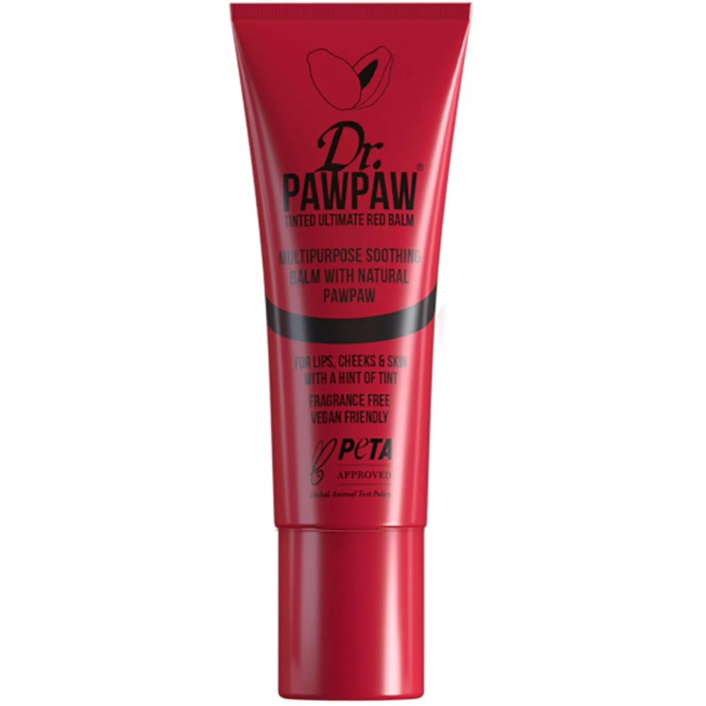 Dr Pawpaw Red Tinted Multi Purpose Soothing Balm for Lips Cheeks 10ml