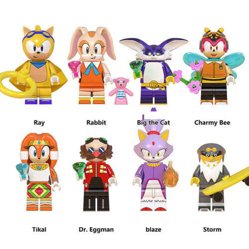 (8pcs-A) 16Pcs Sonic The Hedgehog Minifigure Fit Lego Kid Toy Gift