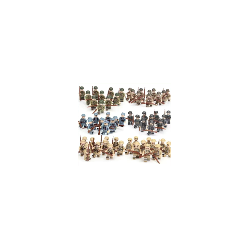 Photos - Action Figures / Transformers  War II the British and German armies Desert Military Sodiers Weapons Minifigures Kids Toys Gifts(60pcs-B)