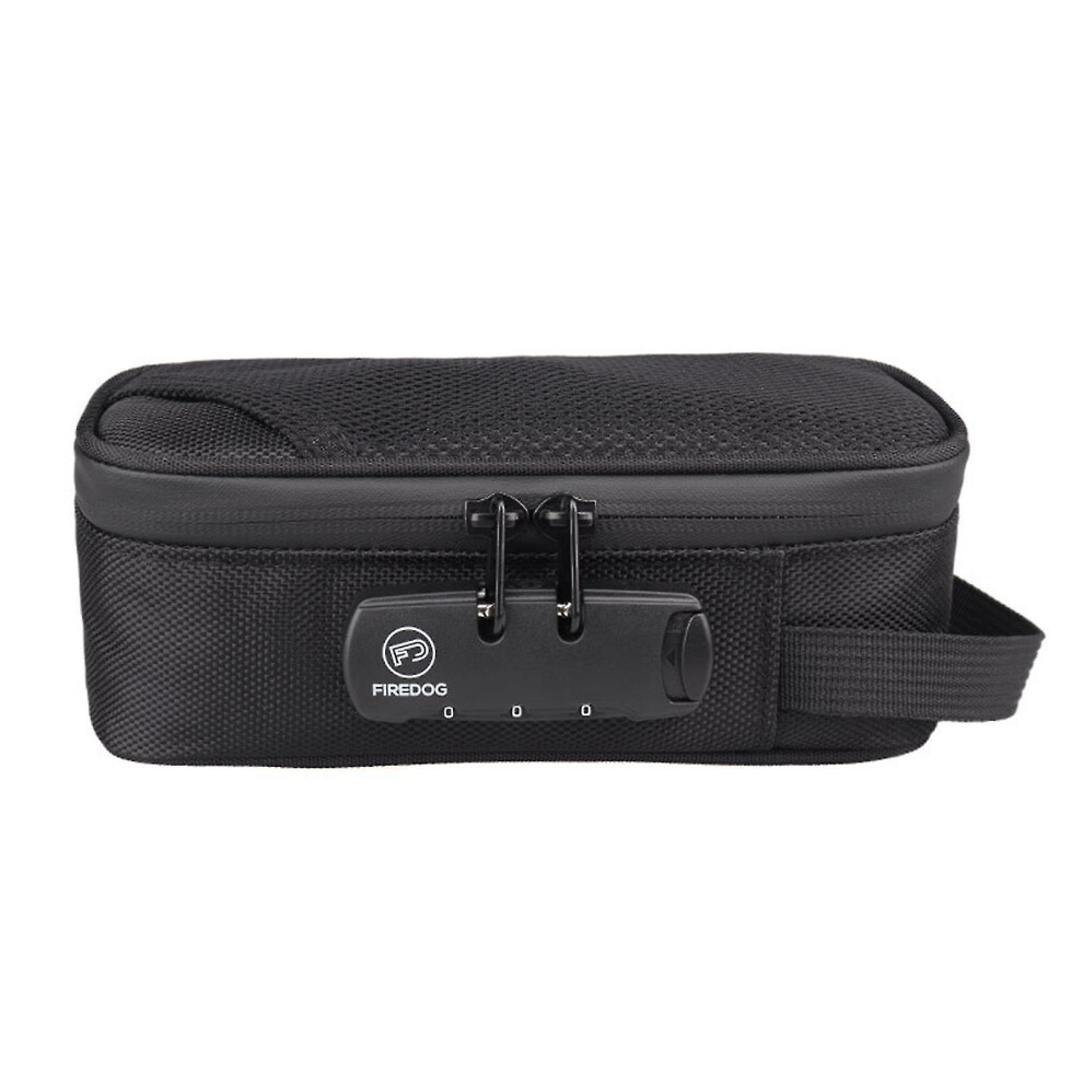 (Black) Smell Proof Bag With Lock Odor Proof Stash Case Container Storage No Smell Pouch Black
