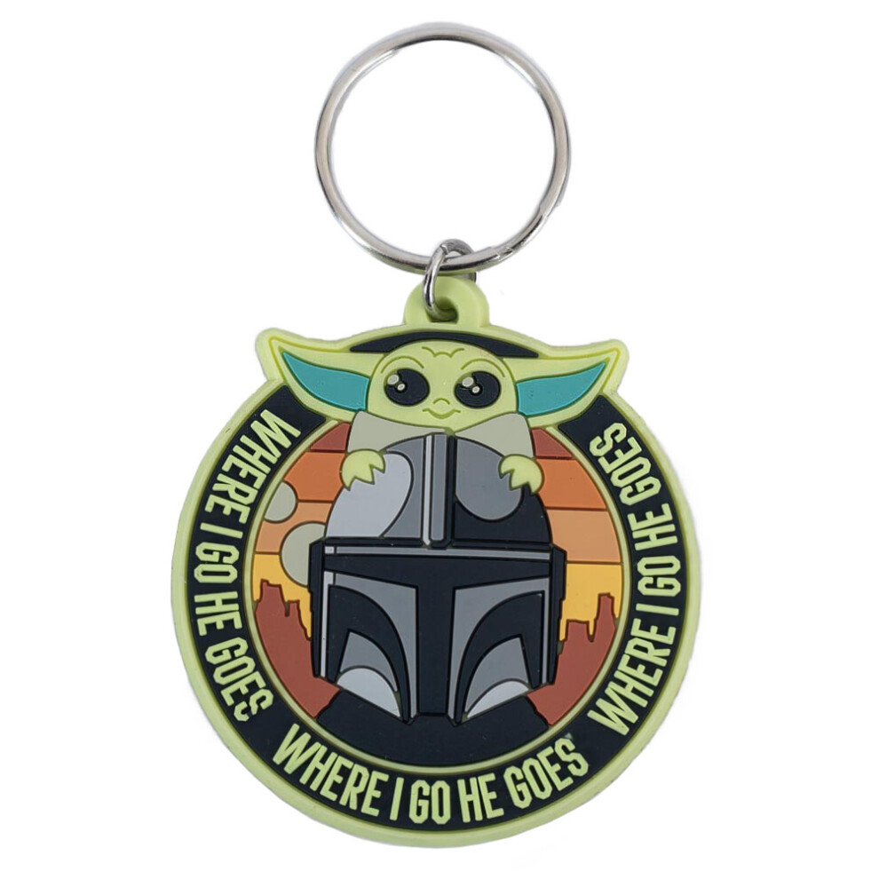 Star Wars: The Mandalorian Grogu & Mando PVC Keyring Official Licensed Product