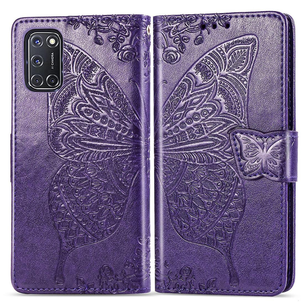 (Dark ) Butterfly Leather For Oppo A52/A72/A92 Purple 7364070419913