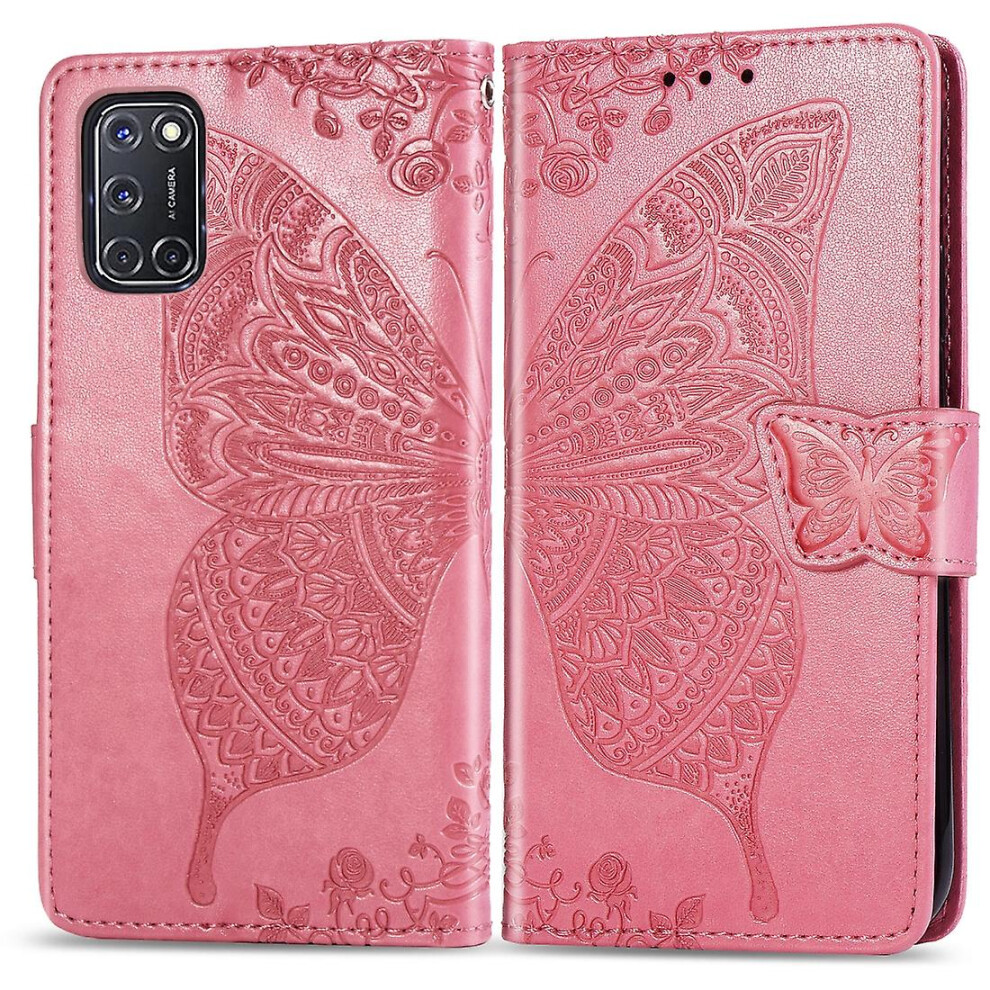 (Pink) Butterfly Leather For Oppo A52/A72/A92 Pink 7364070419920