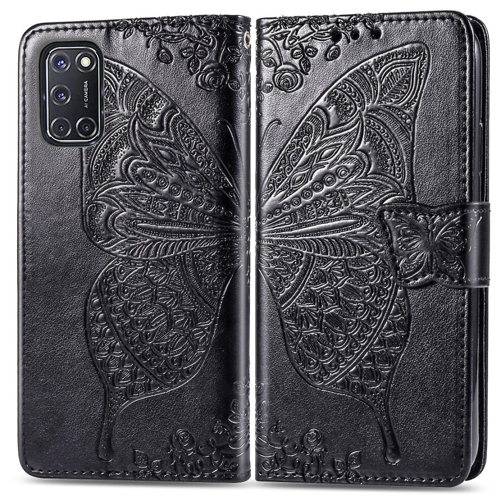 (Black) Butterfly Leather For Oppo A52/A72/A92 Black 7364070419937