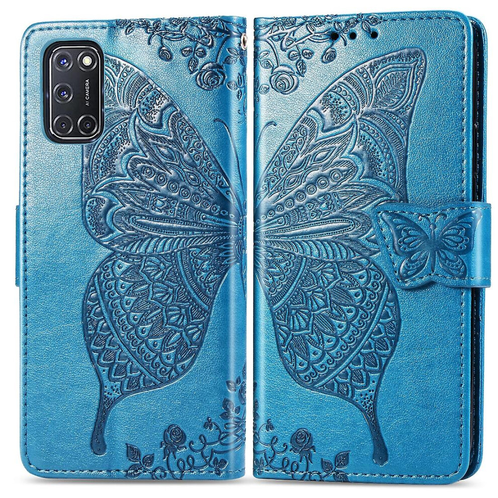 (Blue) Butterfly Leather For Oppo A52/A72/A92 Blue 7364070419944