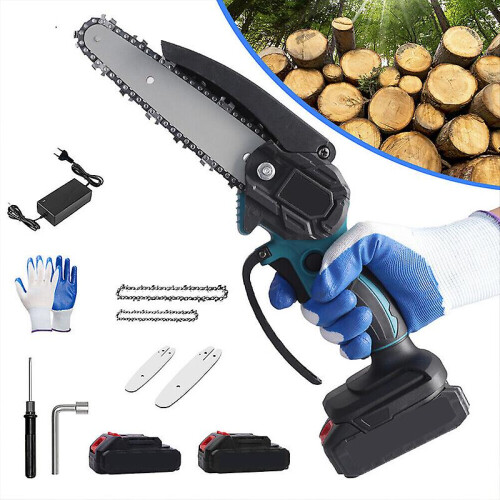 Mini Chainsaw Cordless Mini Power Chain Saw With Security Lock, Electric Chainsaw