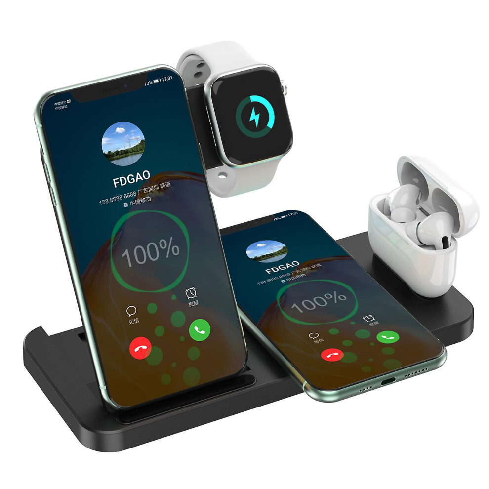 4 In 1 15W Wireless Charger Station Compatible With Apple Iphone And Iwatch 7364070434381