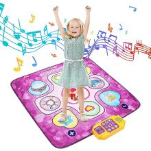 Dance Mat, Gifts Toys For 3-10 Year Old Girls, Dance Pad With 5 Game Modes, 5 Challenge Levels, Adjustable Volume Dance Pad With Led Lights, Christmas