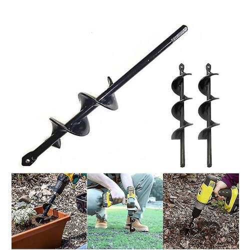4 Sizes Garden Auger Drill Bit Tool Spiral Hole Digger Ground Drill Earth Drill 2