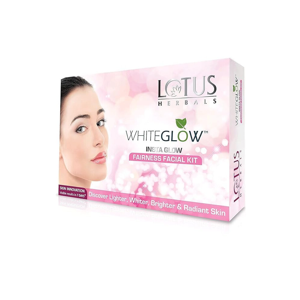 Lotus Herbals Green Whiteglow Instaglow For Skin Whitening Facial Kit 4 In 1