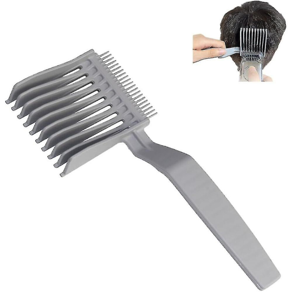 (Gray, 1 Pcs) 2pcs Barber Fade Combs,professional Hair Cutting Comb Heat Resistant Flattop Comb Clipper Comb Curve -ys