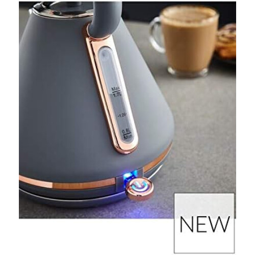 Tower Tower Cavaletto Pyramid Kettle & 2 Slice Toaster Kitchen Set (Grey) 1