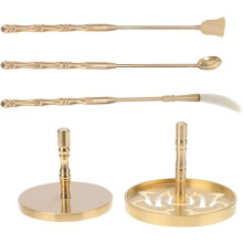 Incense Press Mold Kit 5pcs Brass Incense Tools Incense Press Mold Incense Spoon Shovel Brush Incense Cone Making Accessory For Yoga Meditation