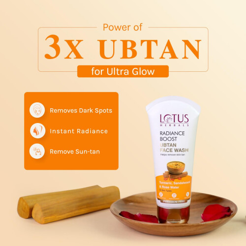 Lotus Herbals Radiance Boost Ubtan Face Scrub 100g 1